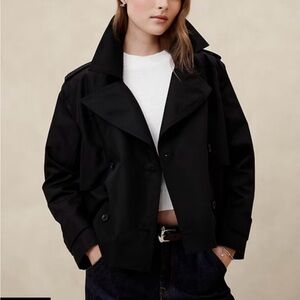 Banana Republic Black Trench Coat
